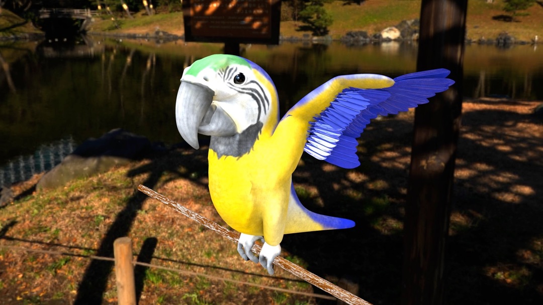 3D render of a parrot