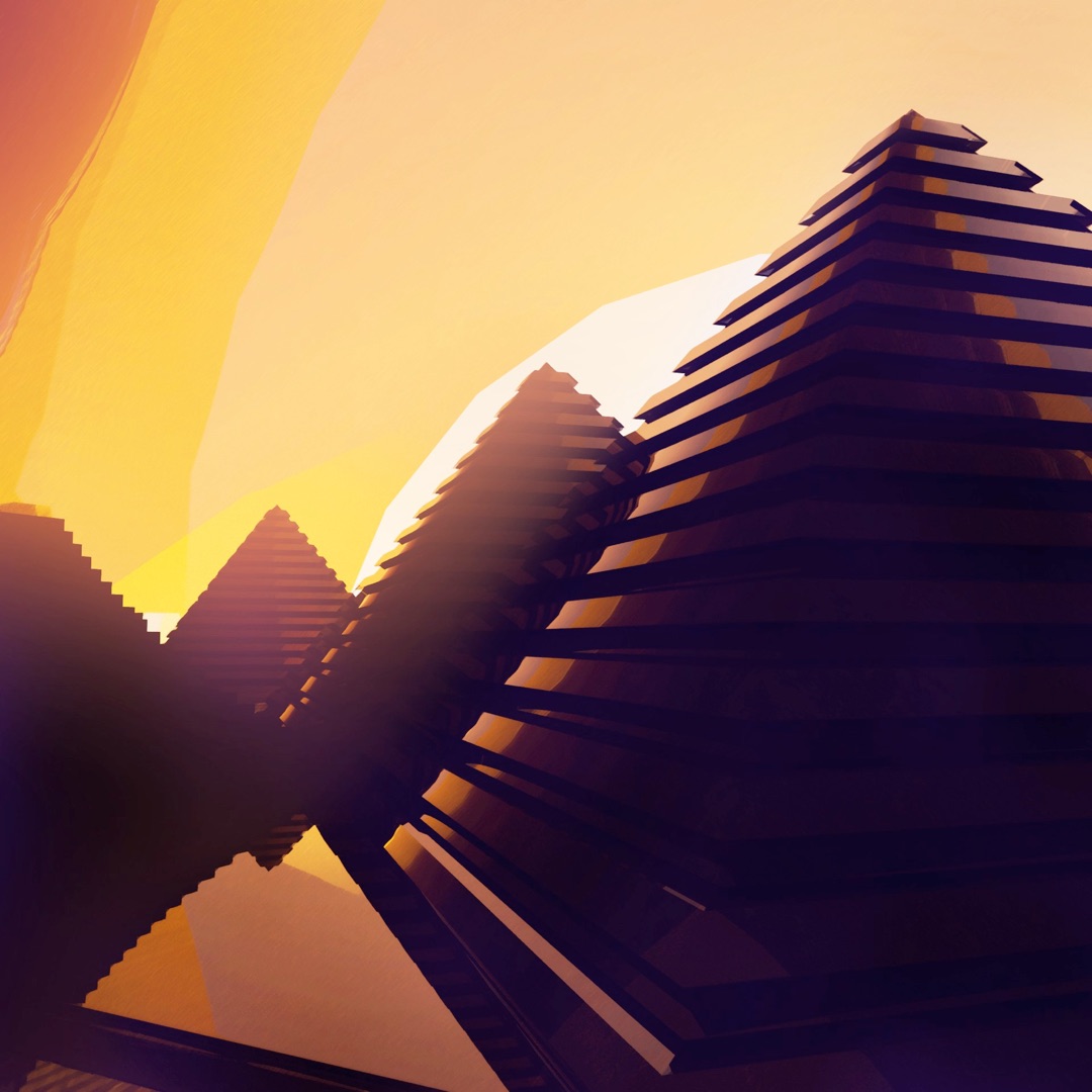 3D rendered pyramids