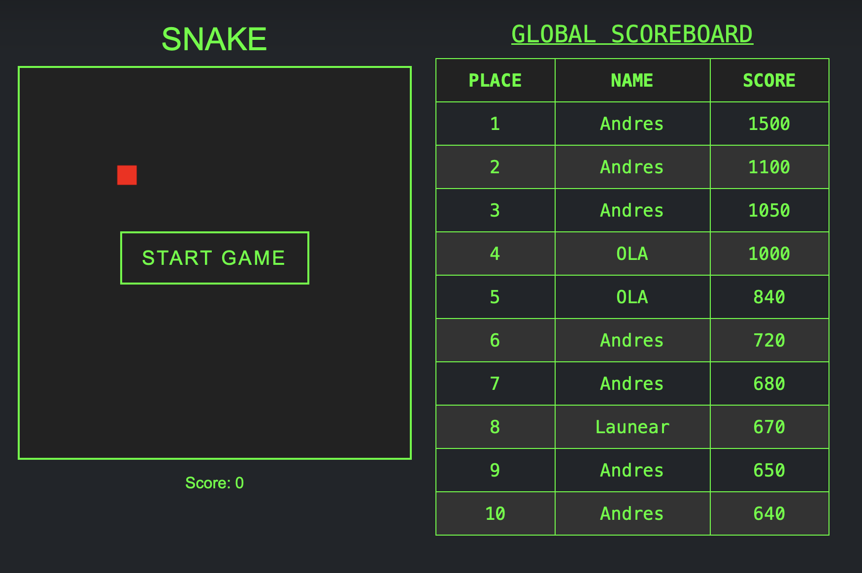 Snake Game
